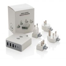 Adapter podróżny, bezprzewodowy power bank 6700 mAh