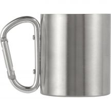 Metalowy kubek 185 ml z karabińczykiem