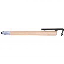 Bambusowy długopis, touch pen, stojak na telefon