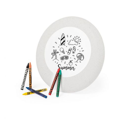 Frisbee do kolorowania, kredki