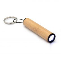 Bambusowy brelok do kluczy, lampka 1 LED