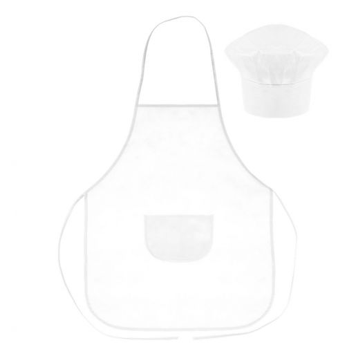 Zestaw małego kucharza, fartuch kuchenny i czapka kucharska, rozmiar dziecięcy | Nedina