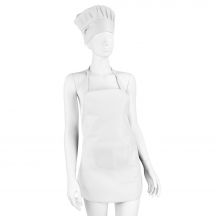 Zestaw małego kucharza, fartuch kuchenny i czapka kucharska, rozmiar dziecięcy | Nedina