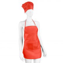 Zestaw małego kucharza, fartuch kuchenny i czapka kucharska, rozmiar dziecięcy | Nedina