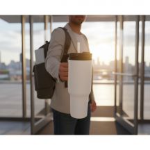 Kubek termiczny 1100 ml Air Gifts z ergonomicznym uchwytem | Ony