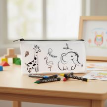 Piórnik do kolorowania, kredki | Pika